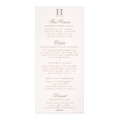 Modèle de menu Chic Blush Pink & Grey Mariage (Devant)