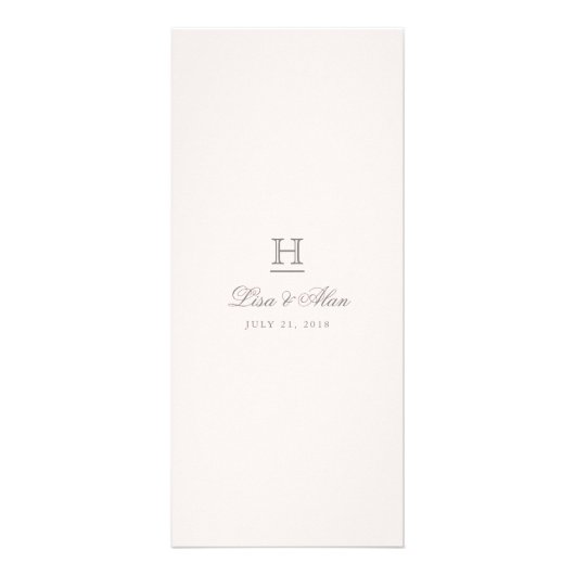 Modèle de menu Chic Blush Pink & Grey Mariage (Dos)