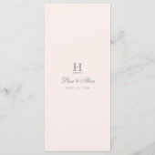 Modèle de menu Chic Blush Pink & Grey Mariage (Dos)