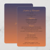 Modèle de Menu Coucher de Soleil (Devant / Derrière)