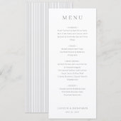Modèle de menu crème élégant (Devant / Derrière)