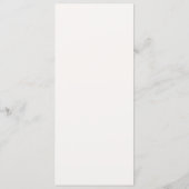 Modèle de menu crème élégant (Dos)