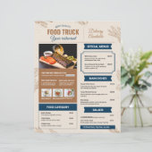 Modèle de menu de camion-restaurant (Debout devant)