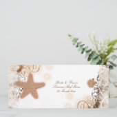 Modèle de menu de ~ de mariage de thème de plage (Debout devant)