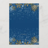 Modèle de menu de dîner de famille pour Noël bleu (Dos)
