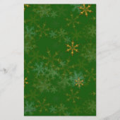 Modèle de menu de dîner de Noël Flocons de neige d (Dos)