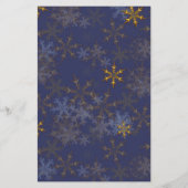 Modèle de menu de dîner de Noël Flocons de neige d (Dos)