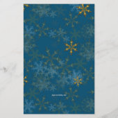 Modèle de menu de dîner de Noël Flocons de neige d (Dos)