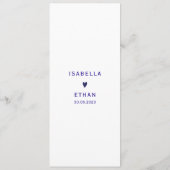 Modèle de menu de mariage à l'orchidée bleue perso (Dos)