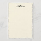 Modèle de menu de mariage classique avec bordure f (Devant)