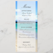 Modèle de menu de mariage de plage (Devant)