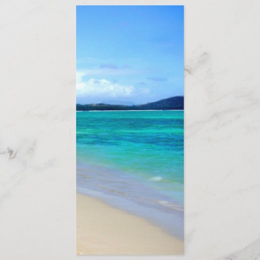 Modèle de menu de mariage de plage (Dos)