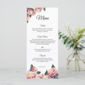 Modèle de menu de mariage élégant – Conception imp (Debout devant)