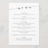 Modèle de menu de mariage élégant et chic en écrit (Devant)