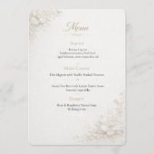 Modèle de menu de mariage floral élégant (Devant)
