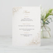 Modèle de menu de mariage floral élégant (Debout devant)
