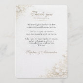 Modèle de menu de mariage floral élégant (Dos)