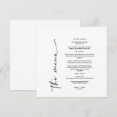 Modèle de menu de mariage minimaliste (Devant / Derrière)