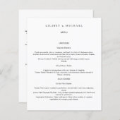 Modèle DE MENU DE MARIAGE PERSONNALISÉ - AJOUTER D (Devant / Derrière)