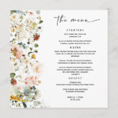 Modèle de menu de mariage Wildflower Boho (Devant)