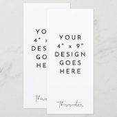 Modèle de menu de programme 4x9" (Devant / Derrière)