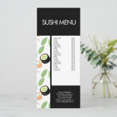 Modèle de menu de restaurant asiatique de rouleau (Debout devant)