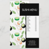Modèle de menu de restaurant asiatique de rouleau (Devant / Derrière)