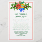 Modèle de menu d'Hibiscus pour le dîner de Noël en (Devant)