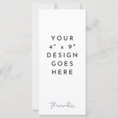 modèle de menu du programme 4x9 pouces (Dos)