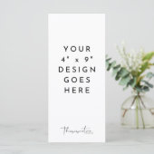 modèle de menu du programme 4x9 pouces (Debout devant)