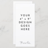 modèle de menu du programme 4x9 pouces (Devant / Derrière)