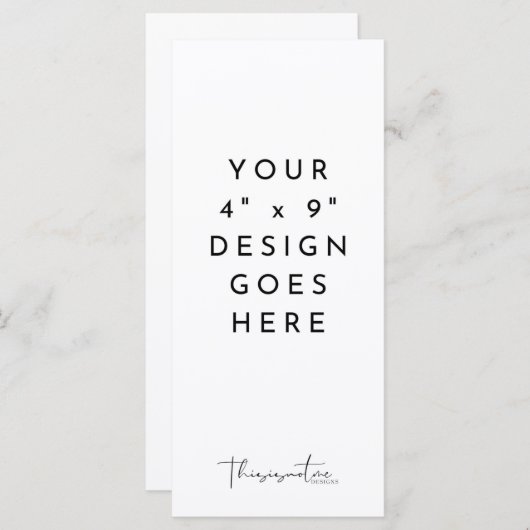 modèle de menu du programme 4x9 pouces (Devant / Derrière)