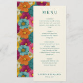 Modèle de menu élégant beige marine (Devant / Derrière)