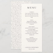 Modèle de menu élégant blanc cassé (Devant / Derrière)