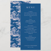 Modèle de menu élégant bleu marine (Devant / Derrière)