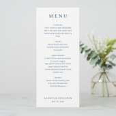 Modèle de menu élégant en marine (Debout devant)