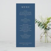 Modèle de menu élégant marine (Debout devant)