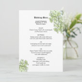 Modèle de menu Mariage blanc floral (Debout devant)