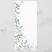 Modèle de menu Mariage de verdure (Dos)