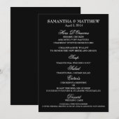 Modèle de menu mariage fiançailles anniversaire (Devant / Derrière)