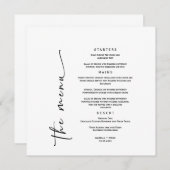 Modèle de menu Mariage minimaliste (Devant / Derrière)
