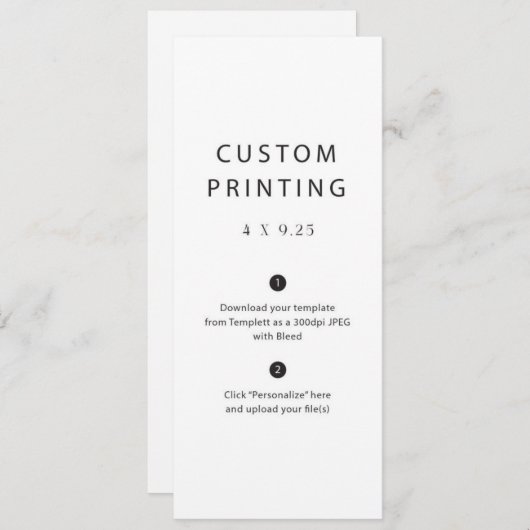 Modèle de menu Mariage personnalisé (Devant / Derrière)