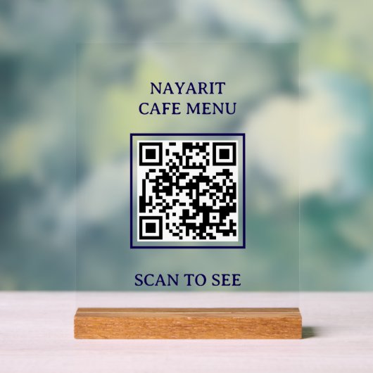 Modèle de menu numérique avec code QR (Neutre)