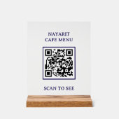 Modèle de menu numérique avec code QR (Recto)