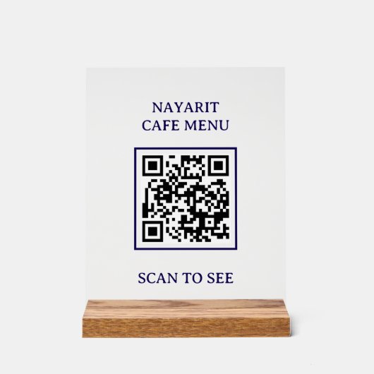 Modèle de menu numérique avec code QR (Recto)