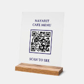 Modèle de menu numérique avec code QR (Angle)