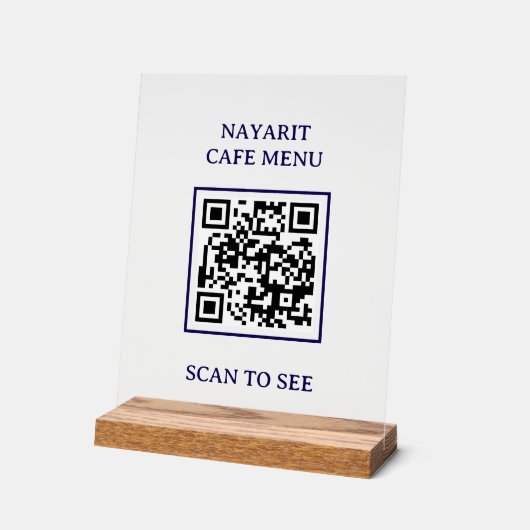 Modèle de menu numérique avec code QR (Angle)
