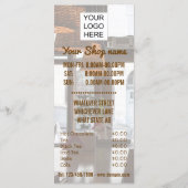 Modèle de menu personnalisable de salon de thé ave (Dos)