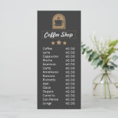 Modèle de menu personnalisable de salon de thé ave (Debout devant)