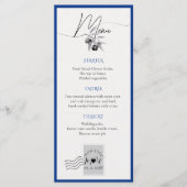 Modèle de menu personnalisé de mariage de destinat (Devant)